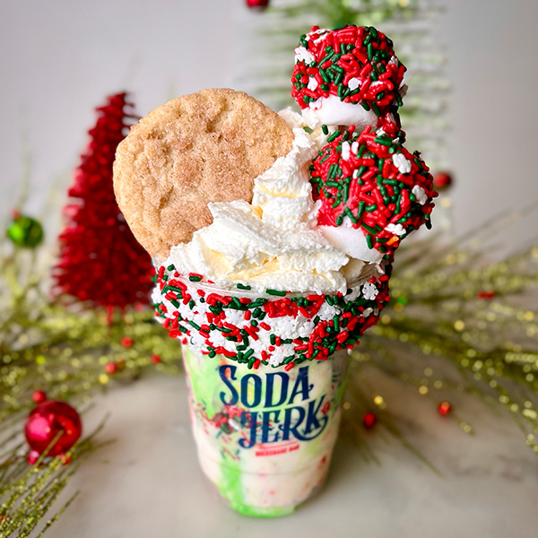 Christmas Sprinkles Killer Sundae Christmas Sprinkles Killer Shake in a Soda Jerk cup