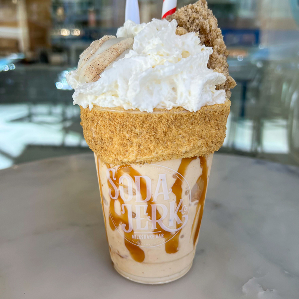 Autumn Crumble killer shake in a Soda Jerk cup.