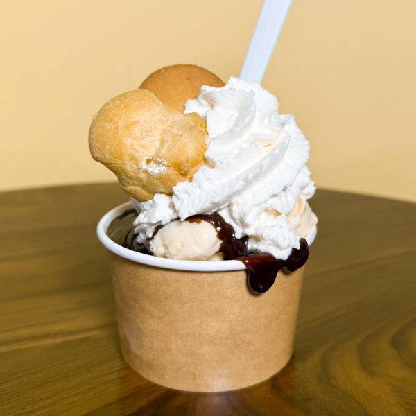 Funky Monkey Sundae The Cadbury Shake in a Soda Jerk cup.