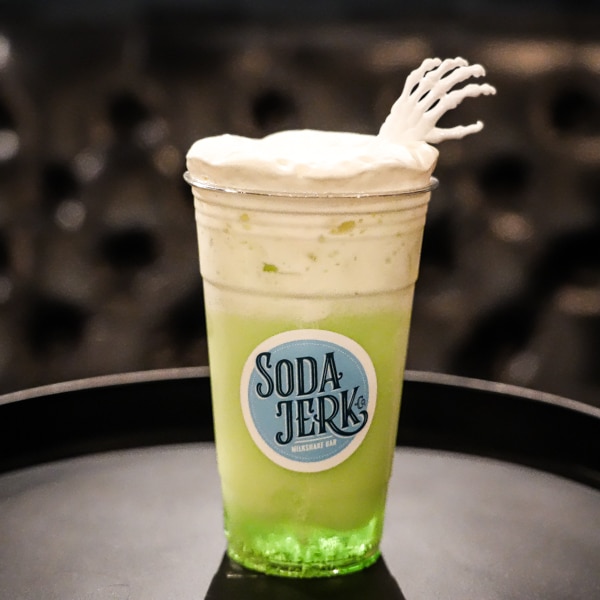 Witches' Brew Whiz Bang Soda in a Soda Jerk cup.