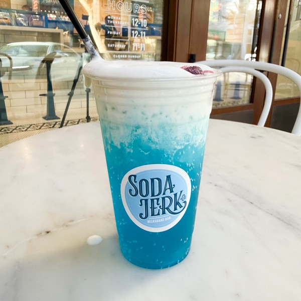 Sour Patch Pop Whiz Bang Soda in a Soda Jerk cup.