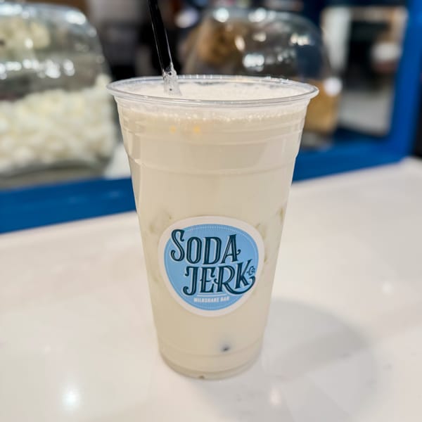 Banana Caramel Milk in a Soda Jerk cup