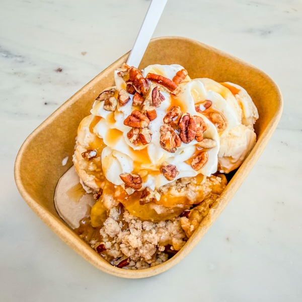 Peach Crisp Sundae